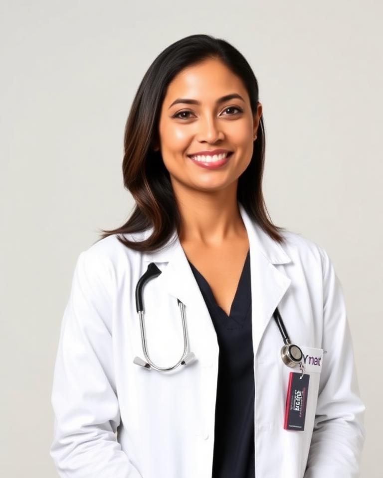 Surgeon headshot in badge ready portrait